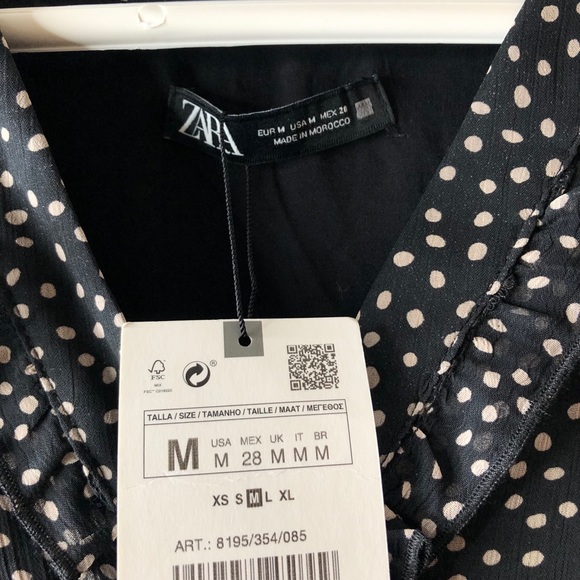 Zara Polkadot Printed Mini Dress - Picture 4 of 8